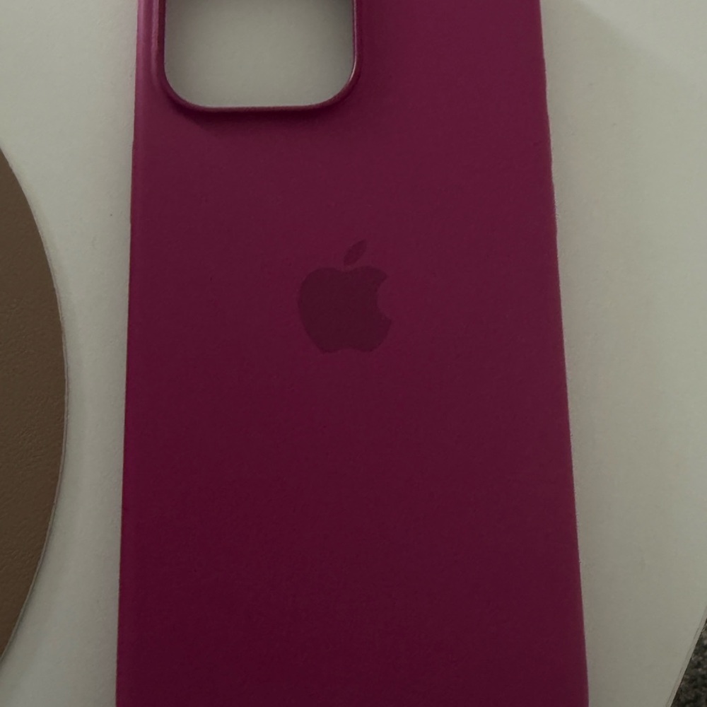 Apple Purple Silicone Phone Case with Matte Finish and Embossed Logo